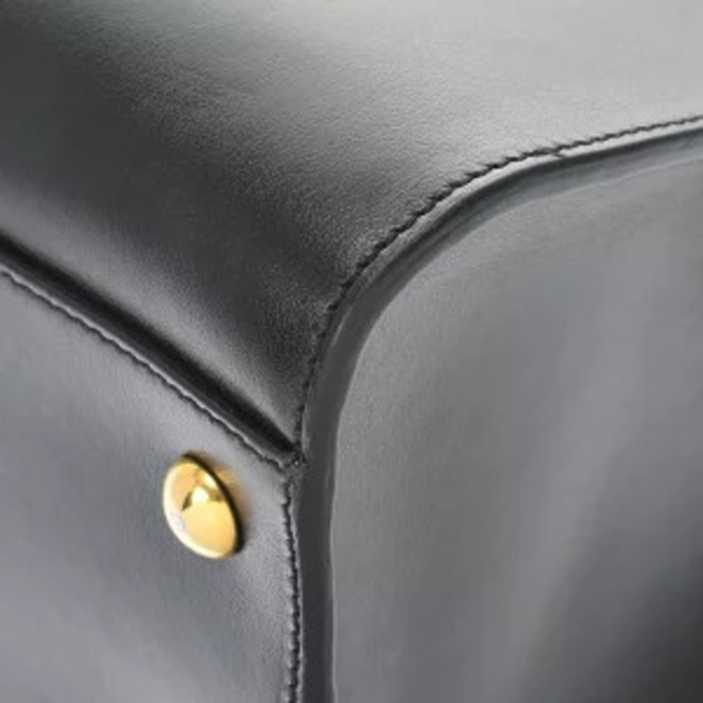 Saint Laurent Cabas Black Grained Calf Leather Bag - Picture 6 of 9